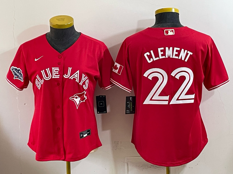 women 2026 Toronto Blue Jays #22 Clement red Game Nike MLB Jersey 071600